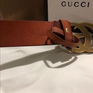 Gucci Accessories - 🌸New Gucci Brown Gold Brass Belt Gucci Accessories - 🌸New Gucci Brown Gold Brass Belt